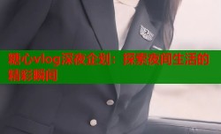糖心vlog深夜企划：探索夜间生活的精彩瞬间